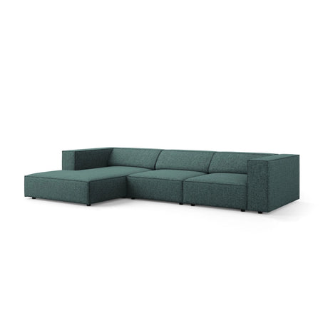 Arendal 4-Sitzer Ecksofa, Linke Seite, aus Chenille in Petrol (Haga 78), 284x166x70 cm von Cosmopolitan Design – Bild 3