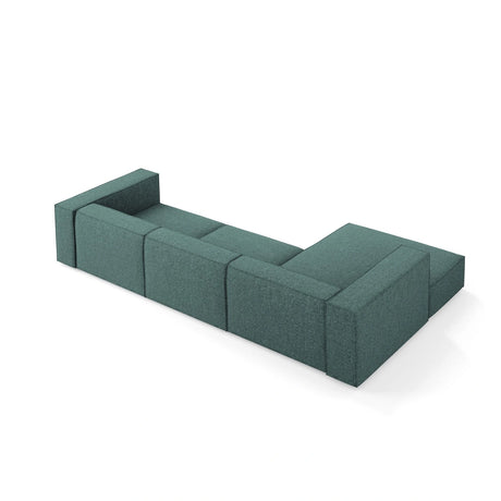 Arendal 4-Sitzer Ecksofa, Linke Seite, aus Chenille in Petrol (Haga 78), 284x166x70 cm von Cosmopolitan Design – Bild 4