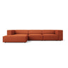 Arendal 4-Sitzer Ecksofa, Linke Seite, aus Chenille in Terrakotta (Haga 44), 284x166x70 cm von Cosmopolitan Design – Bild 1