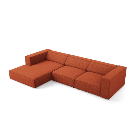 Arendal 4-Sitzer Ecksofa, Linke Seite, aus Chenille in Terrakotta (Haga 44), 284x166x70 cm von Cosmopolitan Design – Bild 5