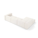 Arendal 4-Sitzer Ecksofa, Linke Seite, aus Chenille mit Cordoptik in Elfenbein (Brave Me 1), 284x166x70 cm von Cosmopolitan Design – Bild 4