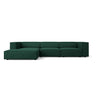 Arendal 4-Sitzer Ecksofa, Linke Seite, aus Chenille mit Cordoptik in Flaschengrün (Brave Me 10), 284x166x70 cm von Cosmopolitan Design – Bild 1