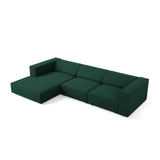Arendal 4-Sitzer Ecksofa, Linke Seite, aus Chenille mit Cordoptik in Flaschengrün (Brave Me 10), 284x166x70 cm von Cosmopolitan Design – Bild 5