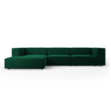 Arendal 4-Sitzer Ecksofa, Linke Seite, aus Samt in Flaschengrün (Casino Deep Green), 284x166x70 cm von Cosmopolitan Design – Bild 1