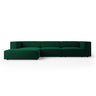 Arendal 4-Sitzer Ecksofa, Linke Seite, aus Samt in Flaschengrün (Casino Deep Green), 284x166x70 cm von Cosmopolitan Design – Bild 1