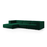 Arendal 4-Sitzer Ecksofa, Linke Seite, aus Samt in Flaschengrün (Casino Deep Green), 284x166x70 cm von Cosmopolitan Design – Bild 3