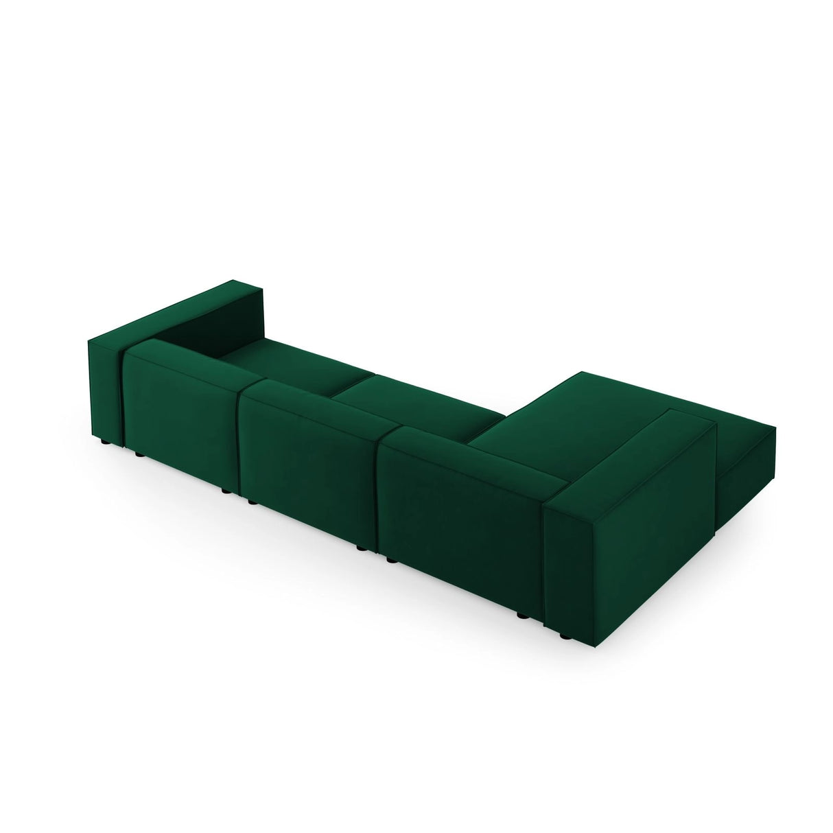 Arendal 4-Sitzer Ecksofa, Linke Seite, aus Samt in Flaschengrün (Casino Deep Green), 284x166x70 cm von Cosmopolitan Design – Bild 4
