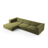 Arendal 4-Sitzer Ecksofa, Linke Seite, aus Samt in Hellgrün (Casino Forest), 284x166x70 cm von Cosmopolitan Design – Bild 5