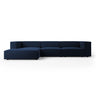 Arendal 4-Sitzer Ecksofa, Linke Seite, aus Samt in Königsblau (Casino Deep Blue), 284x166x70 cm von Cosmopolitan Design – Bild 1