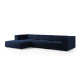 Arendal 4-Sitzer Ecksofa, Linke Seite, aus Samt in Königsblau (Casino Deep Blue), 284x166x70 cm von Cosmopolitan Design – Bild 3