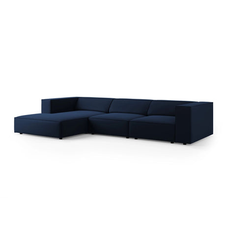 Arendal 4-Sitzer Ecksofa, Linke Seite, aus Samt in Königsblau (Casino Deep Blue), 284x166x70 cm von Cosmopolitan Design – Bild 3