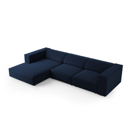 Arendal 4-Sitzer Ecksofa, Linke Seite, aus Samt in Königsblau (Casino Deep Blue), 284x166x70 cm von Cosmopolitan Design – Bild 5