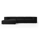 Arendal 4-Sitzer Ecksofa, Linke Seite, aus Samt in Schwarz (Casino Black), 284x166x70 cm von Cosmopolitan Design – Bild 1