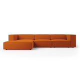 Arendal 4-Sitzer Ecksofa, Linke Seite, aus Samt in Terrakotta (Casino Terracota), 284x166x70 cm von Cosmopolitan Design – Bild 1