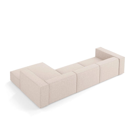 Arendal 4-Sitzer Ecksofa, Rechte Seite, aus Chenille in Beige (Haga 30), 284x166x70 cm von Cosmopolitan Design – Bild 4