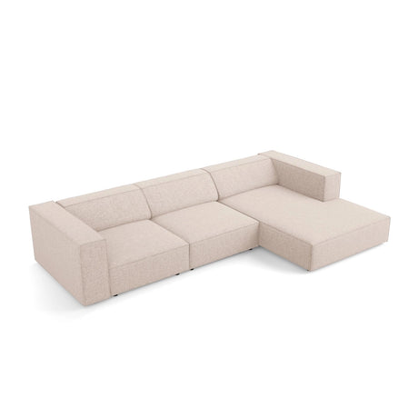 Arendal 4-Sitzer Ecksofa, Rechte Seite, aus Chenille in Beige (Haga 30), 284x166x70 cm von Cosmopolitan Design – Bild 5