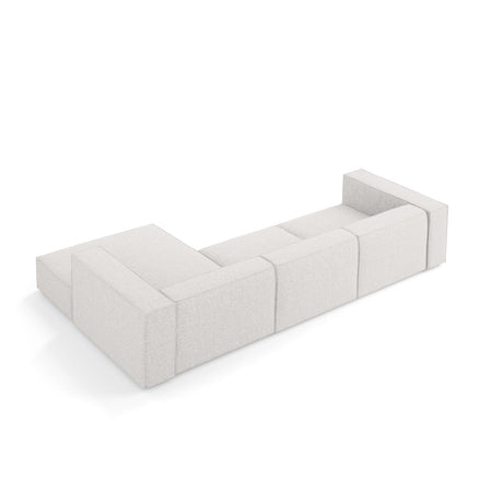 Arendal 4-Sitzer Ecksofa, Rechte Seite, aus Chenille in Hellgrau (Haga 06), 284x166x70 cm von Cosmopolitan Design – Bild 4