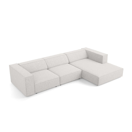 Arendal 4-Sitzer Ecksofa, Rechte Seite, aus Chenille in Hellgrau (Haga 06), 284x166x70 cm von Cosmopolitan Design – Bild 5