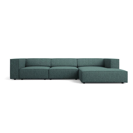 Arendal 4-Sitzer Ecksofa, Rechte Seite, aus Chenille in Petrol (Haga 78), 284x166x70 cm von Cosmopolitan Design – Bild 1