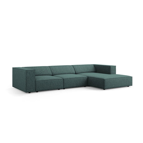 Arendal 4-Sitzer Ecksofa, Rechte Seite, aus Chenille in Petrol (Haga 78), 284x166x70 cm von Cosmopolitan Design – Bild 3