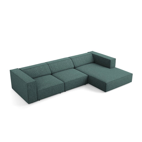 Arendal 4-Sitzer Ecksofa, Rechte Seite, aus Chenille in Petrol (Haga 78), 284x166x70 cm von Cosmopolitan Design – Bild 5
