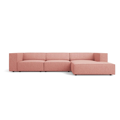 Arendal 4-Sitzer Ecksofa, Rechte Seite, aus Chenille in Rosa (Haga 52), 284x166x70 cm von Cosmopolitan Design – Bild 1