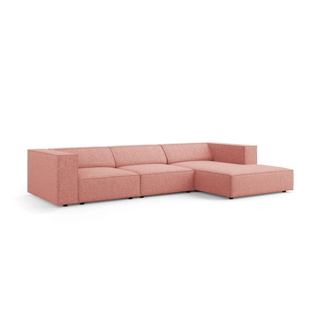 Arendal 4-Sitzer Ecksofa, Rechte Seite, aus Chenille in Rosa (Haga 52), 284x166x70 cm von Cosmopolitan Design – Bild 3