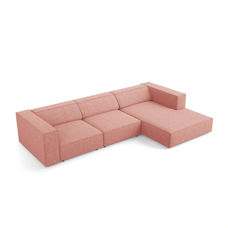 Arendal 4-Sitzer Ecksofa, Rechte Seite, aus Chenille in Rosa (Haga 52), 284x166x70 cm von Cosmopolitan Design – Bild 5