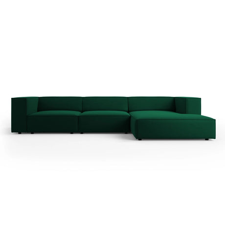 Arendal 4-Sitzer Ecksofa, Rechte Seite, aus Samt in Flaschengrün (Casino Deep Green), 284x166x70 cm von Cosmopolitan Design – Bild 1