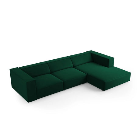 Arendal 4-Sitzer Ecksofa, Rechte Seite, aus Samt in Flaschengrün (Casino Deep Green), 284x166x70 cm von Cosmopolitan Design – Bild 5