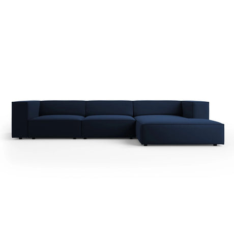 Arendal 4-Sitzer Ecksofa, Rechte Seite, aus Samt in Königsblau (Casino Deep Blue), 284x166x70 cm von Cosmopolitan Design – Bild 1