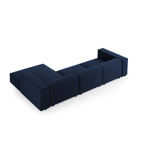 Arendal 4-Sitzer Ecksofa, Rechte Seite, aus Samt in Königsblau (Casino Deep Blue), 284x166x70 cm von Cosmopolitan Design – Bild 4