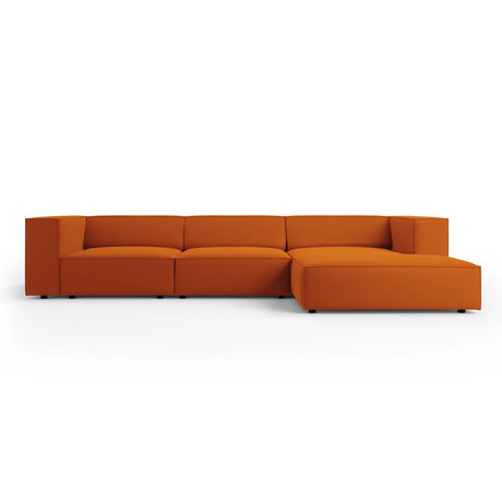 Arendal 4-Sitzer Ecksofa, Rechte Seite, aus Samt in Terrakotta (Casino Terracota), 284x166x70 cm von Cosmopolitan Design – Bild 1
