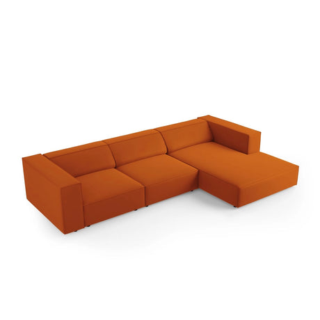 Arendal 4-Sitzer Ecksofa, Rechte Seite, aus Samt in Terrakotta (Casino Terracota), 284x166x70 cm von Cosmopolitan Design – Bild 5