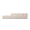 Arendal 4-Sitzer Sofa, Linksseitig, aus Chenille in Beige (Haga 30), Beine aus Schwarzes Plastik, 262x102x70 cm von Cosmopolitan Design – Bild 1