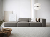 Arendal 4-Sitzer Sofa, Linksseitig, aus Chenille in Grau (Haga 16), Beine aus Schwarzes Plastik, 262x102x70 cm von Cosmopolitan Design – Bild 2
