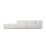 Arendal 4-Sitzer Sofa, Linksseitig, aus Chenille in Hellgrau (Haga 06), Beine aus Schwarzes Plastik, 262x102x70 cm von Cosmopolitan Design – Bild 1