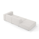 Arendal 4-Sitzer Sofa, Linksseitig, aus Chenille in Hellgrau (Haga 06), Beine aus Schwarzes Plastik, 262x102x70 cm von Cosmopolitan Design – Bild 5