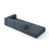 Arendal 4-Sitzer Sofa, Linksseitig, aus Chenille in Königsblau (Haga 86), Beine aus Schwarzes Plastik, 262x102x70 cm von Cosmopolitan Design – Bild 5