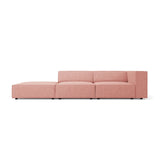 Arendal 4-Sitzer Sofa, Linksseitig, aus Chenille in Rosa (Haga 52), Beine aus Schwarzes Plastik, 262x102x70 cm von Cosmopolitan Design – Bild 1