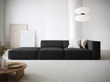 Arendal 4-Sitzer Sofa, Linksseitig, aus Chenille in Schwarz (Haga 19), Beine aus Schwarzes Plastik, 262x102x70 cm von Cosmopolitan Design – Bild 2