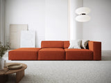 Arendal 4-Sitzer Sofa, Linksseitig, aus Chenille in Terrakotta (Haga 44), Beine aus Schwarzes Plastik, 262x102x70 cm von Cosmopolitan Design – Bild 2