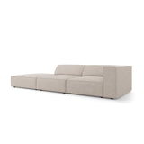 Arendal 4-Sitzer Sofa, Linksseitig, aus Chenille mit Cordoptik in Dunkelbeige (Brave Me 18), Beine aus Schwarzes Plastik, 262x102x70 cm von Cosmopolitan Design – Bild 3