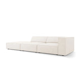 Arendal 4-Sitzer Sofa, Linksseitig, aus Chenille mit Cordoptik in Elfenbein (Brave Me 1), Beine aus Schwarzes Plastik, 262x102x70 cm von Cosmopolitan Design – Bild 3
