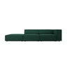 Arendal 4-Sitzer Sofa, Linksseitig, aus Chenille mit Cordoptik in Flaschengrün (Brave Me 10), Beine aus Schwarzes Plastik, 262x102x70 cm von Cosmopolitan Design – Bild 1