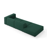 Arendal 4-Sitzer Sofa, Linksseitig, aus Chenille mit Cordoptik in Flaschengrün (Brave Me 10), Beine aus Schwarzes Plastik, 262x102x70 cm von Cosmopolitan Design – Bild 4
