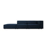 Arendal 4-Sitzer Sofa, Linksseitig, aus Chenille mit Cordoptik in Königsblau (Brave Me 7), Beine aus Schwarzes Plastik, 262x102x70 cm von Cosmopolitan Design – Bild 1