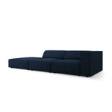 Arendal 4-Sitzer Sofa, Linksseitig, aus Chenille mit Cordoptik in Königsblau (Brave Me 7), Beine aus Schwarzes Plastik, 262x102x70 cm von Cosmopolitan Design – Bild 3