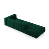 Arendal 4-Sitzer Sofa, Linksseitig, aus Samt in Flaschengrün (Casino Deep Green), Beine aus Schwarzes Plastik, 262x102x70 cm von Cosmopolitan Design – Bild 4