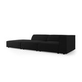 Arendal 4-Sitzer Sofa, Linksseitig, aus Samt in Schwarz (Casino Black), Beine aus Schwarzes Plastik, 262x102x70 cm von Cosmopolitan Design – Bild 3